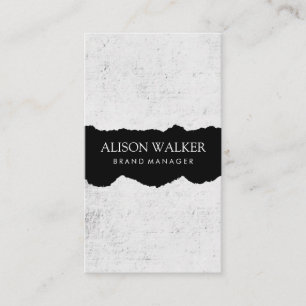 Minimalist Grunge Grey Business Card