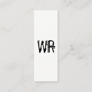Minimalist Grunge Monogram Mini Business Card