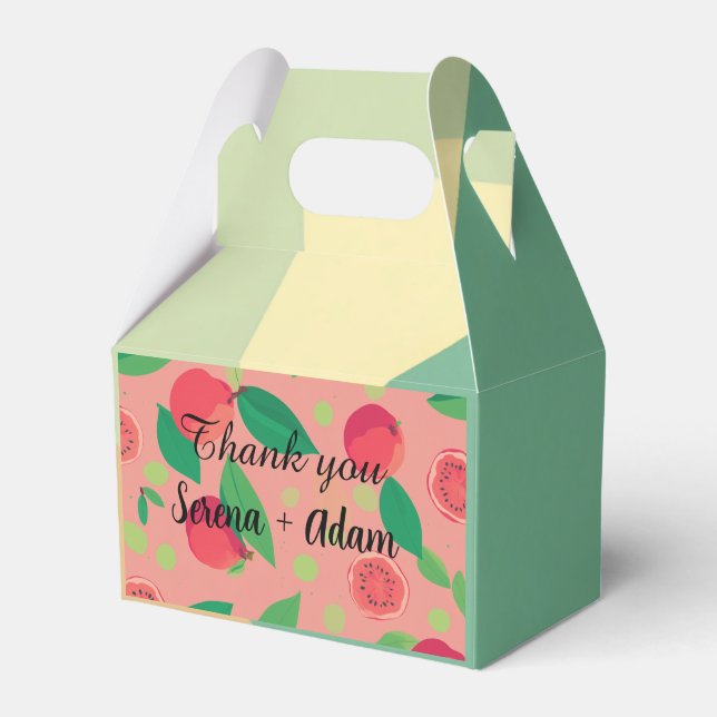 Minimalist Guava Pop Art Favour Box (Front Side)