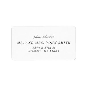 Minimalist guest addressing, address labels