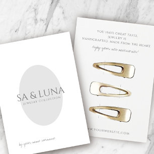 Minimalist Hair Clips Accessories Display Card