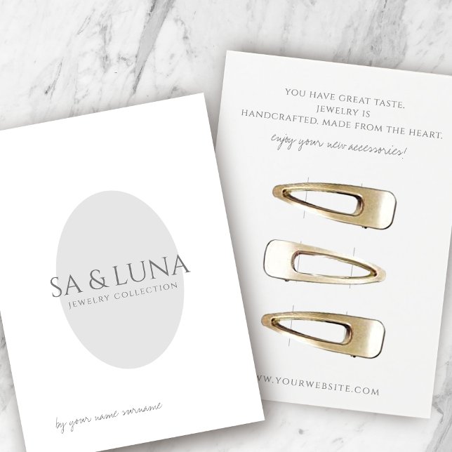 Minimalist Hair Clips Accessories Display Card (Creator Uploaded)