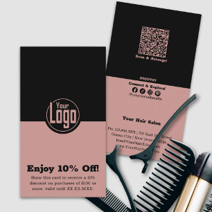 Minimalist Hair Stylist 10% Off Discount Card