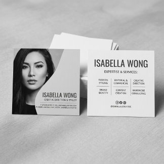Minimalist Hair Stylist Business Card
