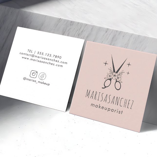 Minimalist Hair Stylist Business Card (Minimalist Hair Stylist Business Card)