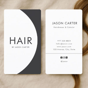 Minimalist Hair Stylist Hairdresser Colorist Business Card