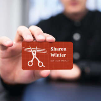 Minimalist Hairstylist Hair Coloring Services Business Card