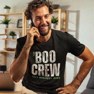 Minimalist Halloween Boo Crew Business Name T-Shirt