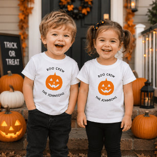 Minimalist Halloween Boo Crew – Personalised Toddler T-Shirt