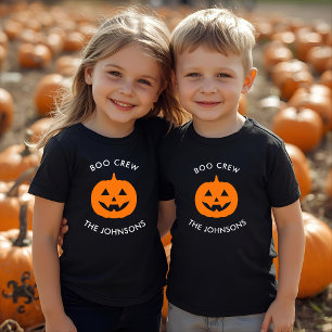 Minimalist Halloween Boo Crew – Personalized Toddler T-Shirt