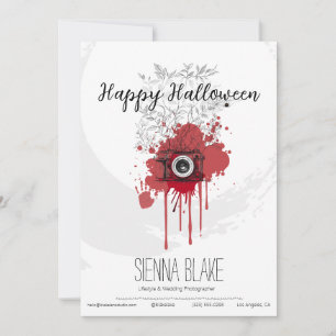 Minimalist Halloween Photographer Greeting Card