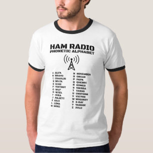 Minimalist Ham Radio NATO Alphabet T-Shirt