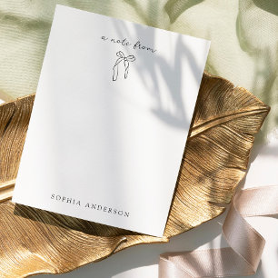 Minimalist Hand-Drawn Bow Elegant Card