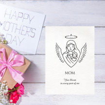 Minimalist Hand Drawn Mother`s Day Greeting