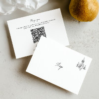 Minimalist Hand Drawn QR Code Wedding