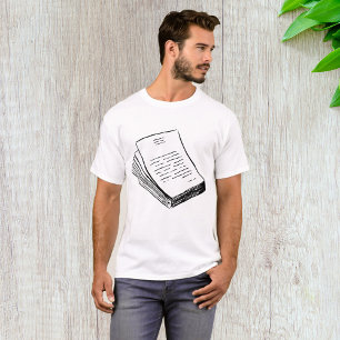 Minimalist Hand-Drawn Stack of Paper T-Shirt