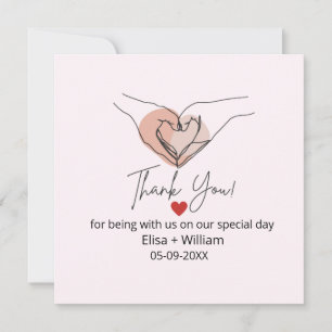 Minimalist Hand Heart Gesture Wedding Guest Gift
