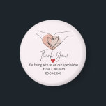 Minimalist Hand Heart Gesture Wedding Guest Gift M Magnet<br><div class="desc">Minimalist Hand Heart Gesture Wedding Guest Gift magnet. You can customise the name,  date,  and message.</div>