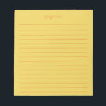 Minimalist Hand Lettering Name Yellow and Orange  Notepad<br><div class="desc">Minimalist Hand Lettering Name Yellow and Orange Notepad</div>