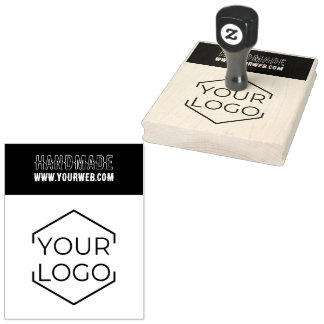 Minimalist Handmade Business Logo Custom Rubber Stamp