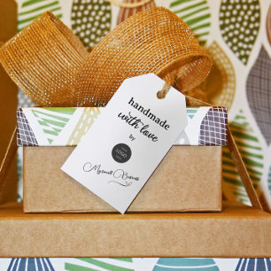 Minimalist Handmade with Love Thank You Gift Tags