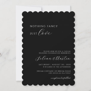 Minimalist Handscript Nothing Fancy Just Love Inv Invitation