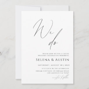 Minimalist Handscript Nothing Fancy Just Love  Inv Invitation