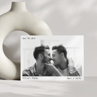 Minimalist Handwriting Script Large Photo Modern