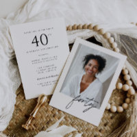 Minimalist handwritten 40th Birthday For Her