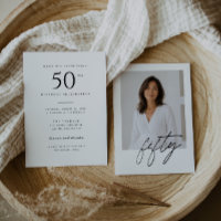 Minimalist handwritten 50th Birthday For Her