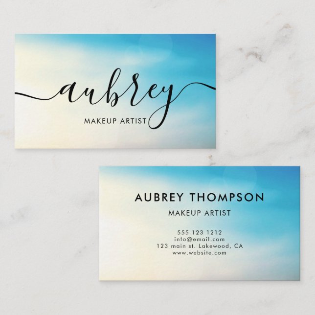 Minimalist Handwritten Calligraphy | Custom Business Card (Front/Back)