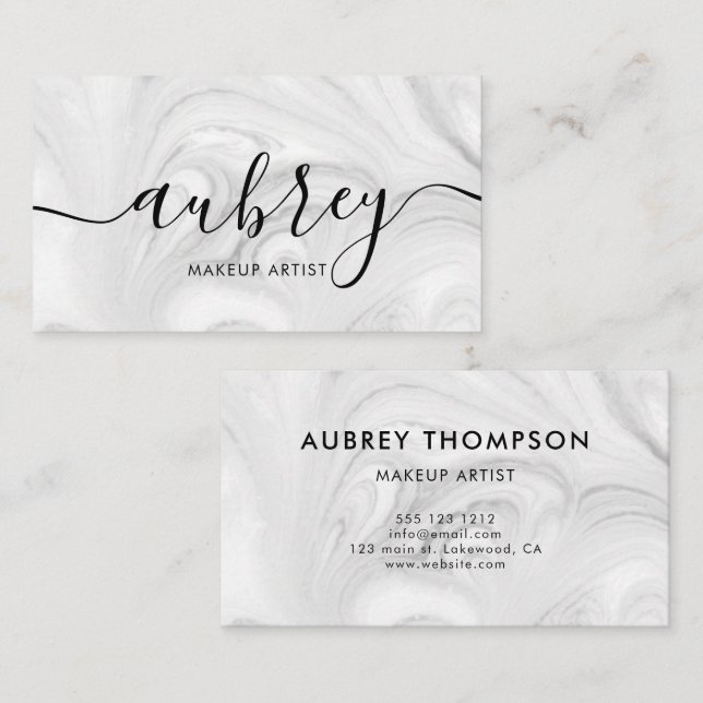 Minimalist Handwritten Calligraphy | Custom Business Card (Front/Back)