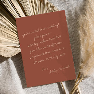 Minimalist Handwritten Letter Wedding Invitation