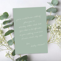 Minimalist Handwritten Letter Wedding