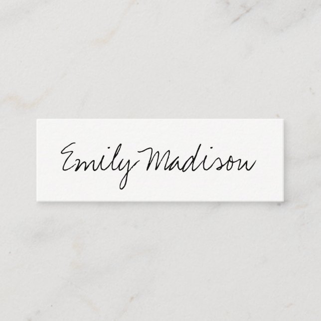 Minimalist / Handwritten Mini Business Card (Front)