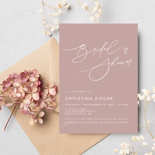 Minimalist Handwritten Script Bridal Shower Invitation