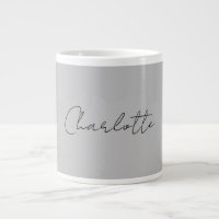 Minimalist Handwritten Script Name Grey