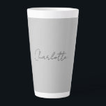 Minimalist Handwritten Script Name Grey Latte Mug<br><div class="desc">This template can be customised to meet all professional occupations.</div>