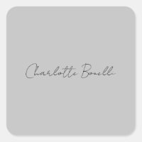 Minimalist Handwritten Script Name Grey