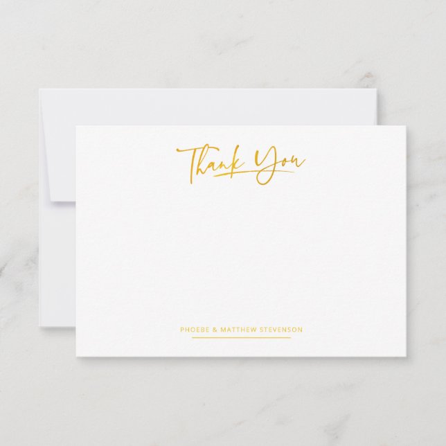 Minimalist Handwritten Script Thank You (Front)