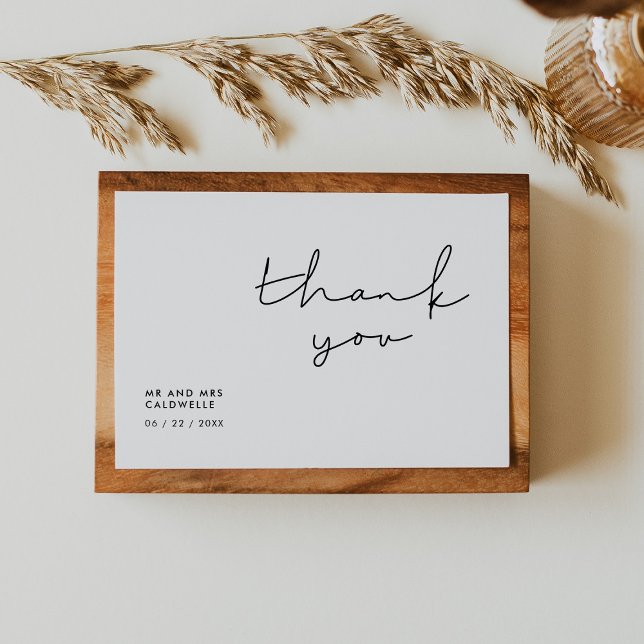 Minimalist handwritten Thank you card (Creator Uploaded)