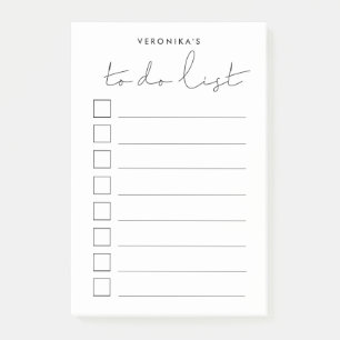 Minimalist handwritten to do list post-it notes