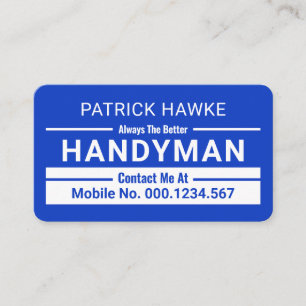 Minimalist Handyman Border Lines Business Card