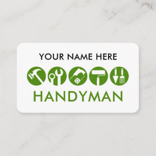 Minimalist Handyman Tools Icon Business Card