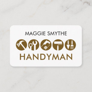 Minimalist Handyman Tools Icon Business Card