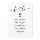 Minimalist Hanging Wedding Seating Chart Card