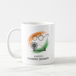 Minimalist Happy Gandhi Jayanti Coffee Mug