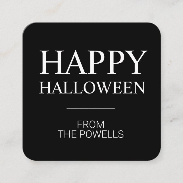 MINIMALIST HAPPY HALLOWEEN ENCLOSURE CARDS | CLASS (Front)