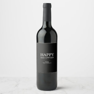MINIMALIST HAPPY HALLOWEEN WINE BOTTLE LABELS