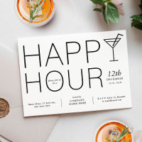 Minimalist Happy Hour Client Appreciation Business